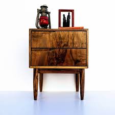Solid Walnut Mid Century Modern Nightstand Walnut Bedside Etsy In 2020 Mid Century Modern Nightstand Walnut Bedside Table Modern Nightstand