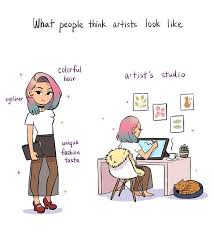 Artist Illustrates Her Relationship With It Guy In 13 Adorable Comics Art Jokes Artist Humor Artist Memes