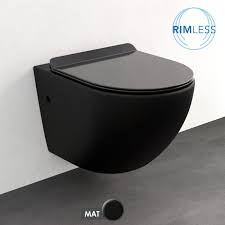 Wc Suspendu Compact Noir Mat Stelvio Wc Suspendu Toilette Noir Suspendu