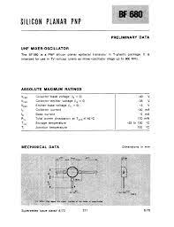 BF680 PDF ( даташит ) - Silicon Planar PNP