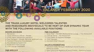 We did not find results for: Lowongan Kerja The Trans Luxury Hotel Bandung September 2021