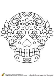coloriages squelette sucre style annee 70 skull coloring pages sugar drawing art coloriage de fleur bambi
