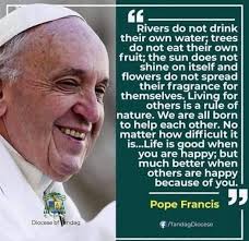 Pope Francis talks about Nature..
