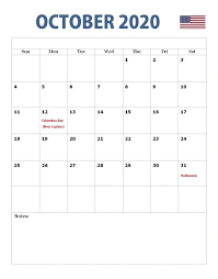 Check spelling or type a new query. 50 Free Printable October 2020 Calendars With Holidays Onedesblog Usa Calendar October Calendar Holiday Templates