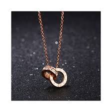 Rhinestone Necklace Choker Rose Gold Necklace Chain Roman