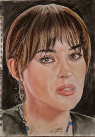 Monica pastel 35x50cm Eric Verhegge Belgium