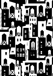 Black And White Graphic Design Wallpaper New York City Watertowers Wallpaper In Black White Design By Tom Slaughter For Cavern Home Nyc Water Cityscape Wallpaper Black And White Design