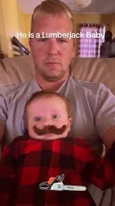 lumberjack #Baby #plaid #flannel #kentucky #mustache #dadjokes