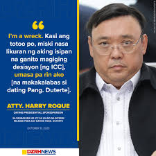 I'M A WRECK' Bagamat nasa likuran na ng isipan ni dating Presidential  Spokesperson Atty. Harry Roque na maaaring ibasura ng International  Criminal Court (ICC) ang hiling na interim release ng kampo ni