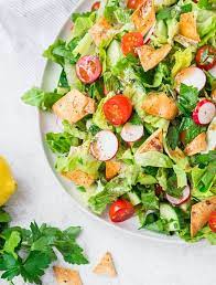 Fattoush Salad Recipe With Video Recipe Salad Recipes Salad Recipes Healthy Lunch Healthy Salad Recipes