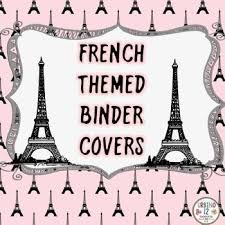 French Themed Binder Covers Binder Covers French