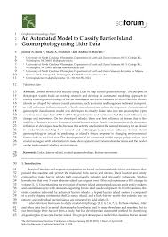 Pdf An Automated Model To Classify Barrier Island