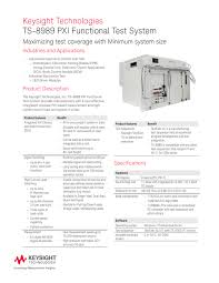 No installation or registration required. Keysight Technologies Ts 8989 Pxi Functional Test System