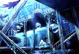 湖底遺跡 ryosios さんのイラスト 魚の壁紙 イラスト 風景
