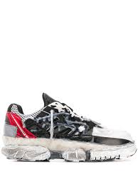 Margiela first entered the sneaker game with its replica style in the early '00s. Shop Black Maison Margiela Fusion Reconstructed Sneakers With Express Delivery Farfetch