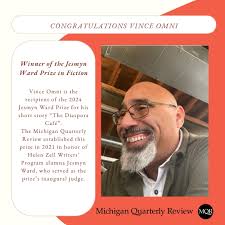 Congratulations to Vince Omni, winner of the Jesmyn Ward Prize in Fiction  for his piece “The Diaspora Café”! “'Diaspora Café'” is a grown-up's story:  it's smart, beautifully written, and very powerful. While