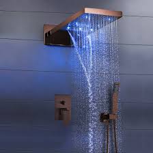 I usually rough the spout in at 4 above the tub rim, shower valve 10 above the spout, and the head at 7 ft from the floor. Bathselect Shower Faucet With Rough In Valve Wayfair