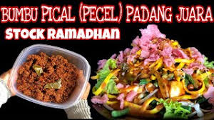Resep lontong pecel bumbu minang special. Resep Pical Padang Bumbu Pecel Tahan Lama Stock Ramadhan