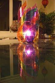 Plastic Bottle Stained Glass Candleholder Bottle Crafts Plastic Bottle Crafts Plastic Crafts