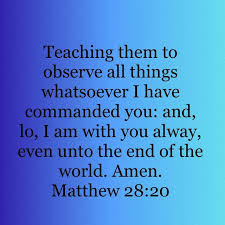 Matthew 28:20... - King James Bible Scripture Pictures | Facebook