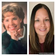 My middle school picture (6th grade I think) year 91' and my current  picture and I'll be 42 in a couple weeks. #thenandnowchallenge