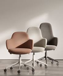 Alki Lan Chair Holds Self Adjusting Mechanisms Within Clean Curving Form In 2020 Chair Design Modern Office Chair Design Modern Office Chair