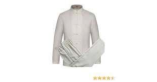 ZooBoo Mens Chinese Traditional Spring Cotton Linen Long Sleeve Tang Suit