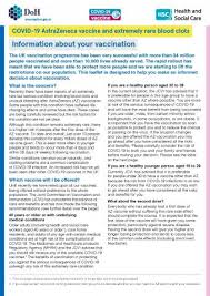 Find vaccination sites in your county at. Covid 19 Astrazeneca Vaccine And Extremely Rare Blood Clots And Translations Hsc Public Health Agency