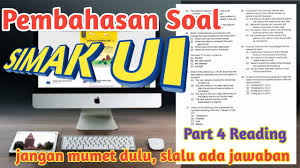 Bahasa Inggris Soal Simak Ui Dan Pembahasan Vocabulary And Reading 4 English With Agustiawan Youtube