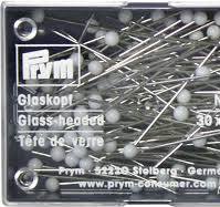 Prym Glass Head Needles 0.60 x 30 mm 10 g Steel 30 x 0.6 mm White