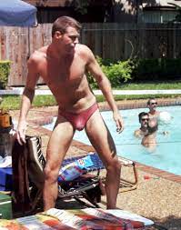 Bikini Bulge | Sexy young man in bikini bathing suit at a po… | Flickr