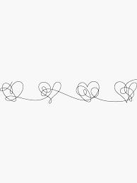 Bts Love Yourself Answer Hearts Black Sticker By Laurki In 2020 Bts Tattoos Black Stickers Bts Love Yourself