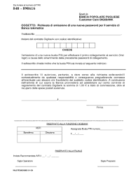 Richiesta di emissione di una a conclusione dell'attività di cui sopra la banca provvederà ad addebitare sul conto corrente di regolamento del contratto digibank la somma di 1,00. Bpp Digibank Fill Online Printable Fillable Blank Pdffiller