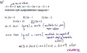 Esen 9 Sinif Matematik Soru Bankasi Mutlak Deger Test 3 Cozumleri Matematik Kitap Cozumleri Matematik Kalesi
