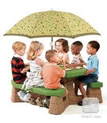 Naturally Playful Picnic Table With Umbrella Kids Picnic Table Kids Picnic Picnic Table With Umbrella