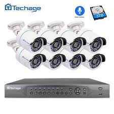 Ohwoai poe camera system, 4k 8 channel poe nvr security camera system,5mp poe camera x 4,home video surveillance system poe with 1tb hdd,wired outdoor poe security camera with. Techage H 265 16ch 2mp 3mp 5mp Poe Nvr Cctv System 1080p Audio Record Microphone Poe Ip Camera P2p Video Surve Surveillance System Video Surveillance Ip Camera