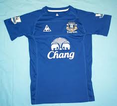 Everton football club 2016 yellow third shirt bolasie 14 umbro m chang efc vgc. Everton Home Football Shirt 2010 2011 Sponsored By Chang