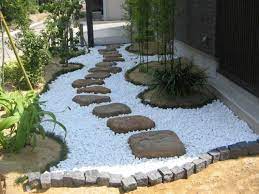 exterieur moderne avec gravier blanc jardim com pedras jardim jardinagem