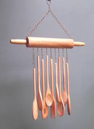 Wind Chime Wood Rolling Pin Wood Spoons Country Kitchen Mobile Window Yard Garden Porch Patio Deck K Wind Chimes Wooden Wind Chimes Wind Chimes Homemade