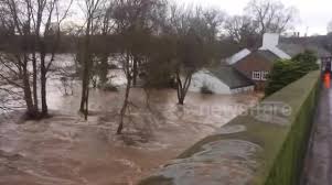 Flood at Warwick Bridge Carlisle Cumbria December 2015
