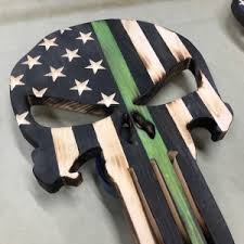 Asked lewie what he wanted me to draw so i could thin green line orange line thin blue lines punisher skull gold line pvc vinyl search and rescue line sticker body art. Wooden American Flag Punisher Skull Thin Green Line Cosmic Frogs Vinyl