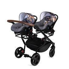 Zwillingskinderwagen Geschwisterwagen Twin Quick Cloud Mit Orangen Details Gestell In Schwarz Mit Comfort Rader In 2020 Baby Strollers Stroller Baby