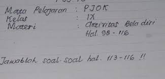 Maybe you would like to learn more about one of these? Jawablah Soal Soal Hal 113 116 Pjok Kelas 9 Brainly Co Id