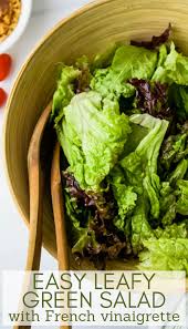 Simple Green Leaf Salad With Shallot Vinaigrette Recipe Leafy Green Salads Salad Mixed Greens Green Salad Recipes