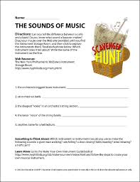 🎶 we're all in this together. Scavenger Hunt Music Worksheet Education World
