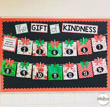 Teach The Gift Of Kindness With Your Students By Doing A Special Countdown To Chri Christmas Bulletin Boards Christmas Bulletin School Bulletin Board Christmas