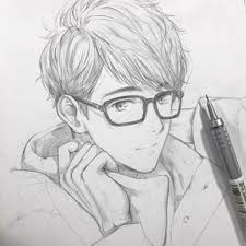 The best thing about using guide lines first is that you can clearly see any mistakes, and you get a chance to fix them—with a clear reference of the direction you must go away from. Image May Contain Drawing Anime Boy Sketch Anime Drawings Sketches Anime Drawings Boy