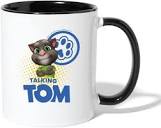 Amazon.com: Spreadshirt Talking Tom Paw Logo Two-Tone Mug, One ...