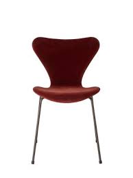 Der preis gilt für 1 stuhl. Series 7 3107 Velvet Chair Stuhl Vollpolster Samt Fritz Hansen Seal Grau Seal Grau Fritz Hansen 3107 Velvet Sgrau