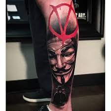 3.25x2.5 (h x w) features & benefits: 12 Revolutionary V For Vendetta Tattoos Tattoodo